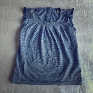 Esprit 2-3T Blue w/ White Stripe cap sleeve Top